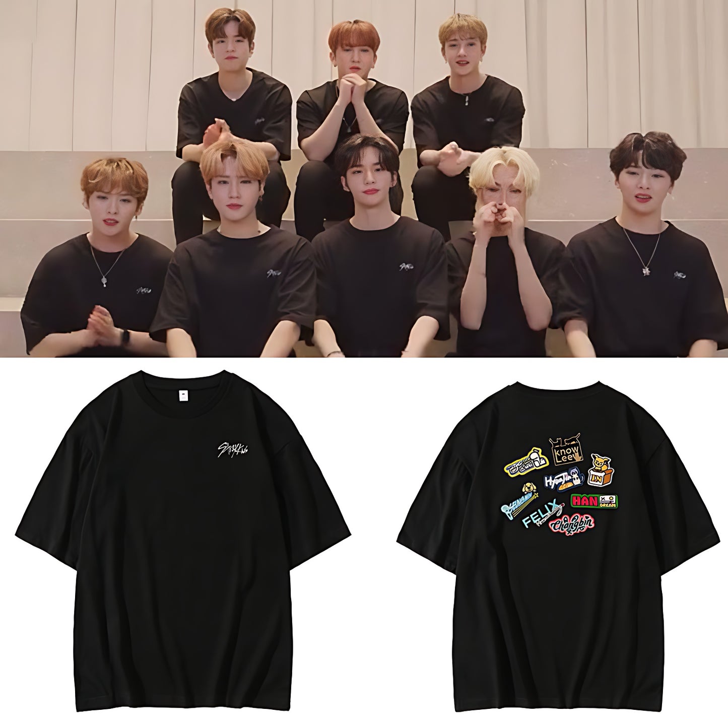 Stray Kids 2nd Anniversary Debut Name T-Shirt Merchandise