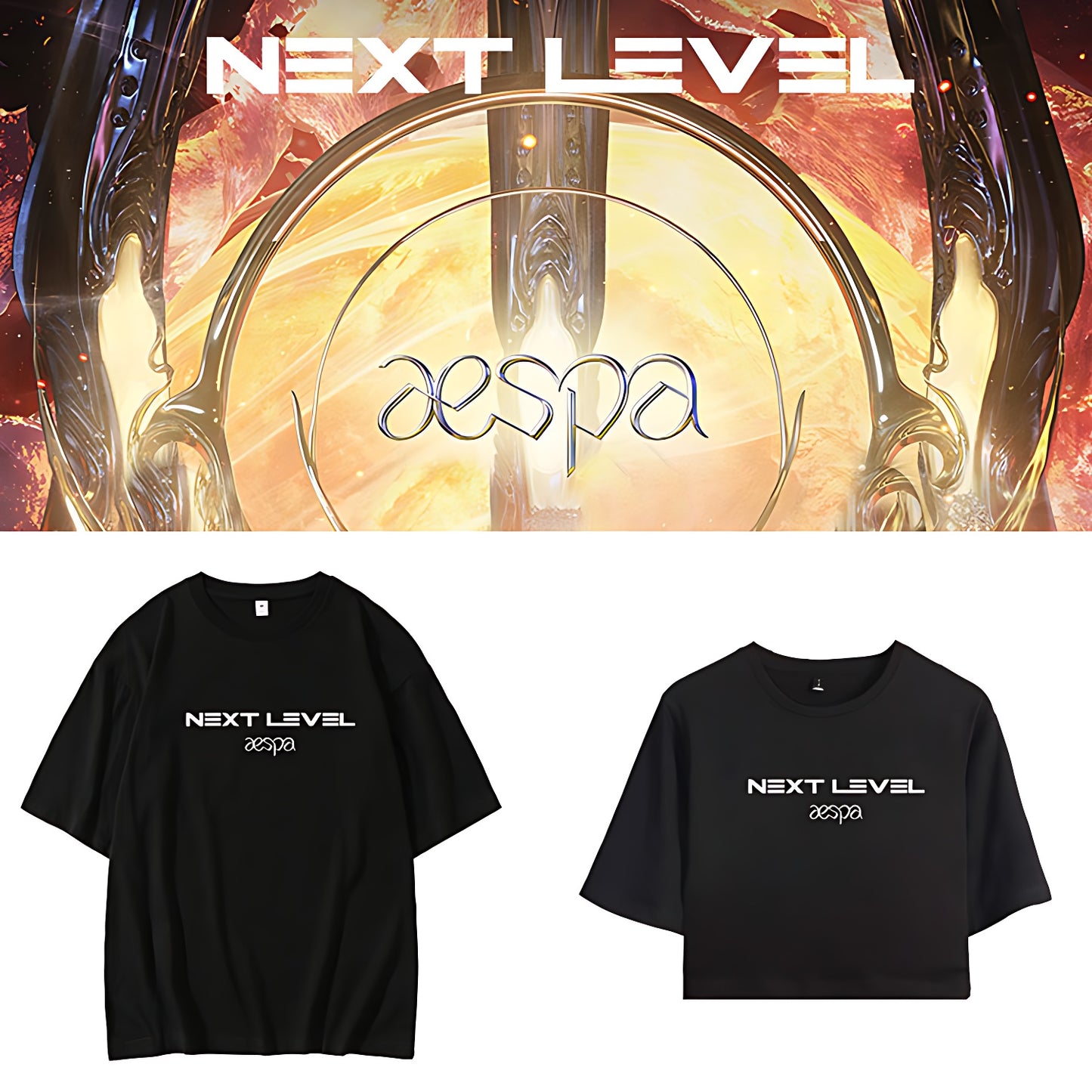 AESPA Next Level Album Cropped T-Shirt