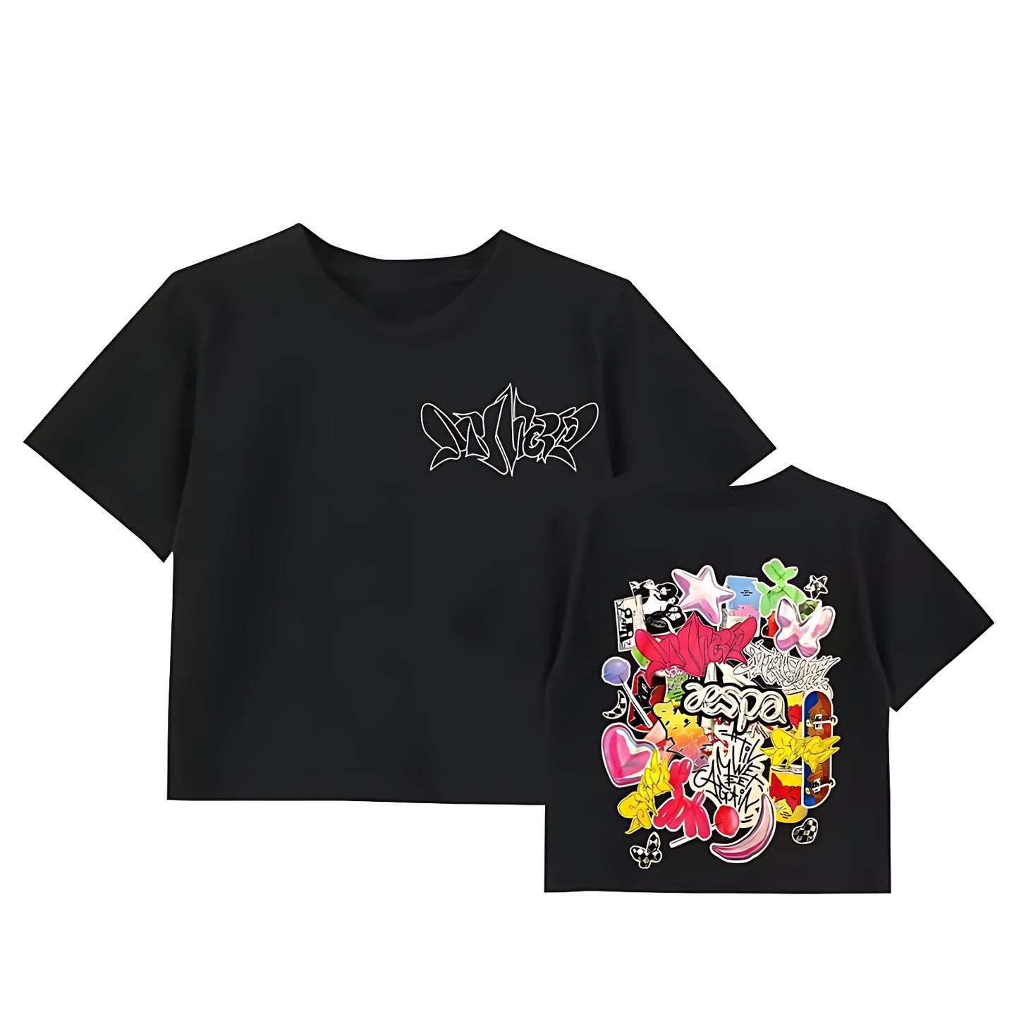 Aespa 2023 Hyper Line Concert Cropped T-Shirt