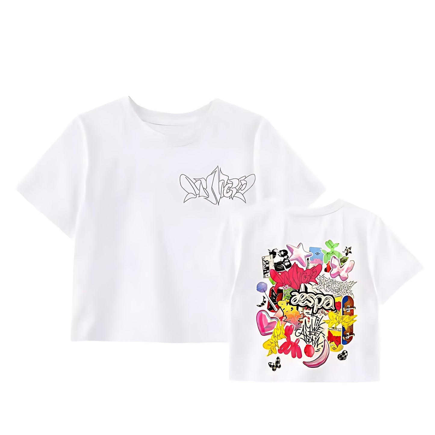 Aespa 2023 Hyper Line Concert Cropped T-Shirt