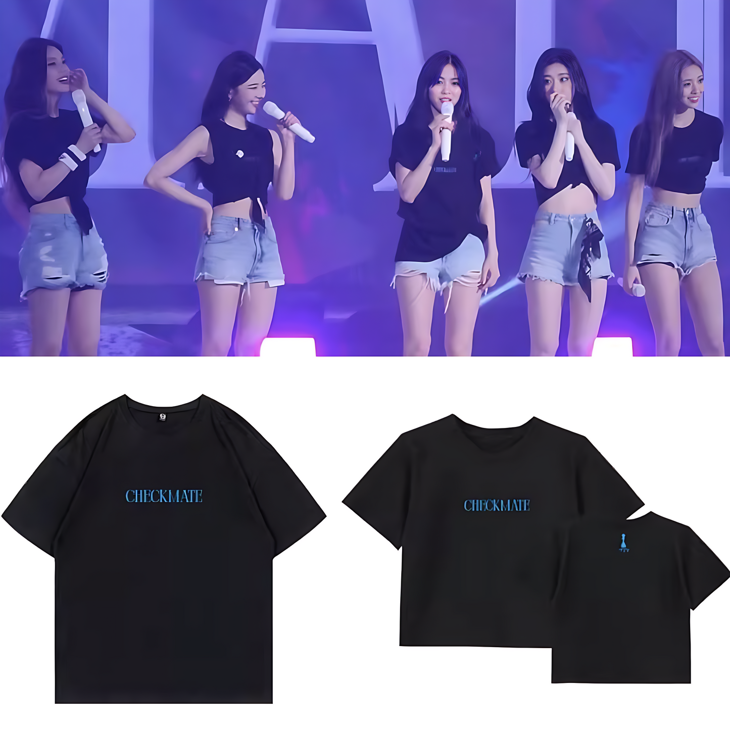 ITZY Checkmate World Tour Cropped T-Shirt