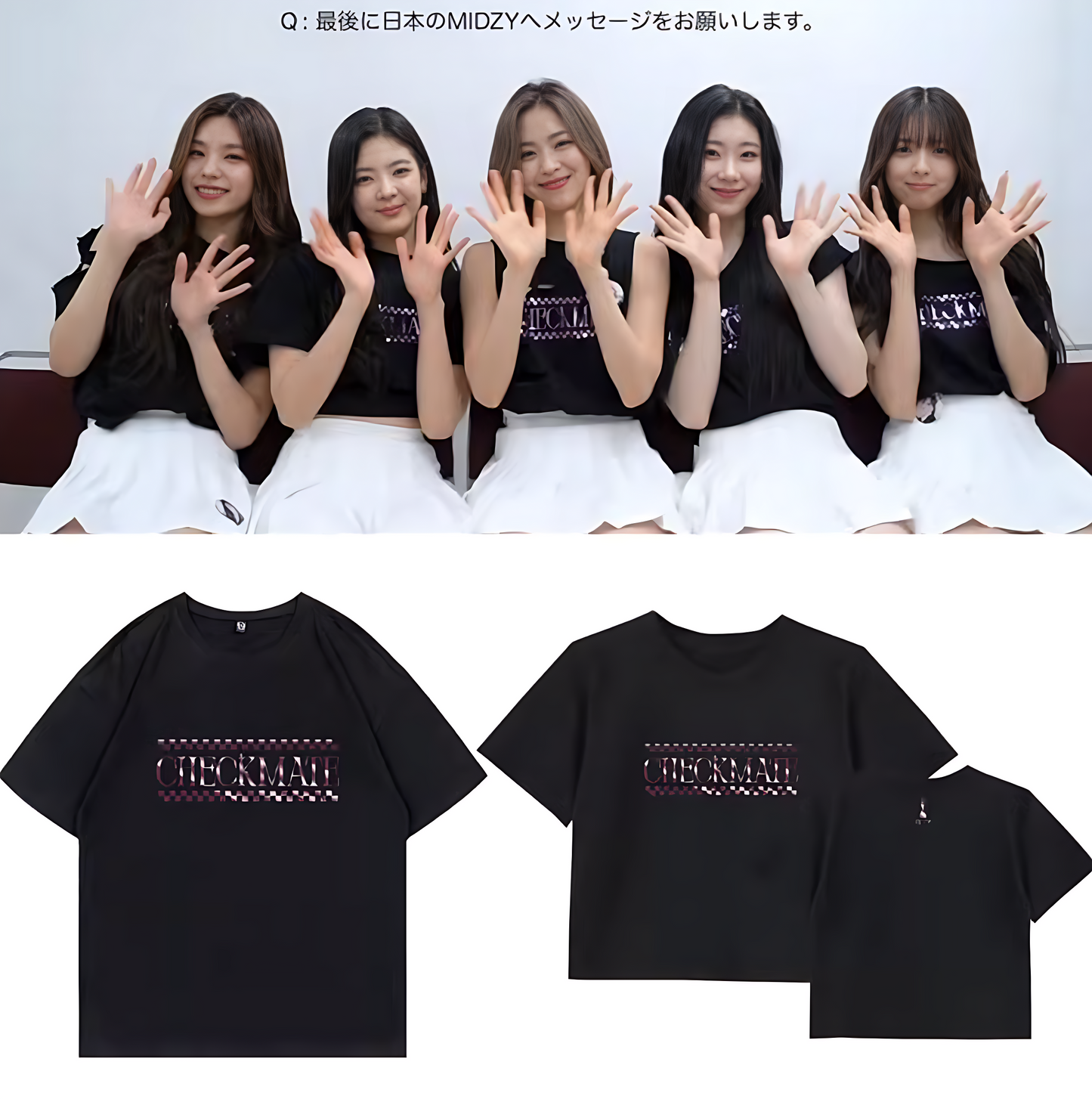 ITZY Checkmate World Tour Cropped T-Shirt