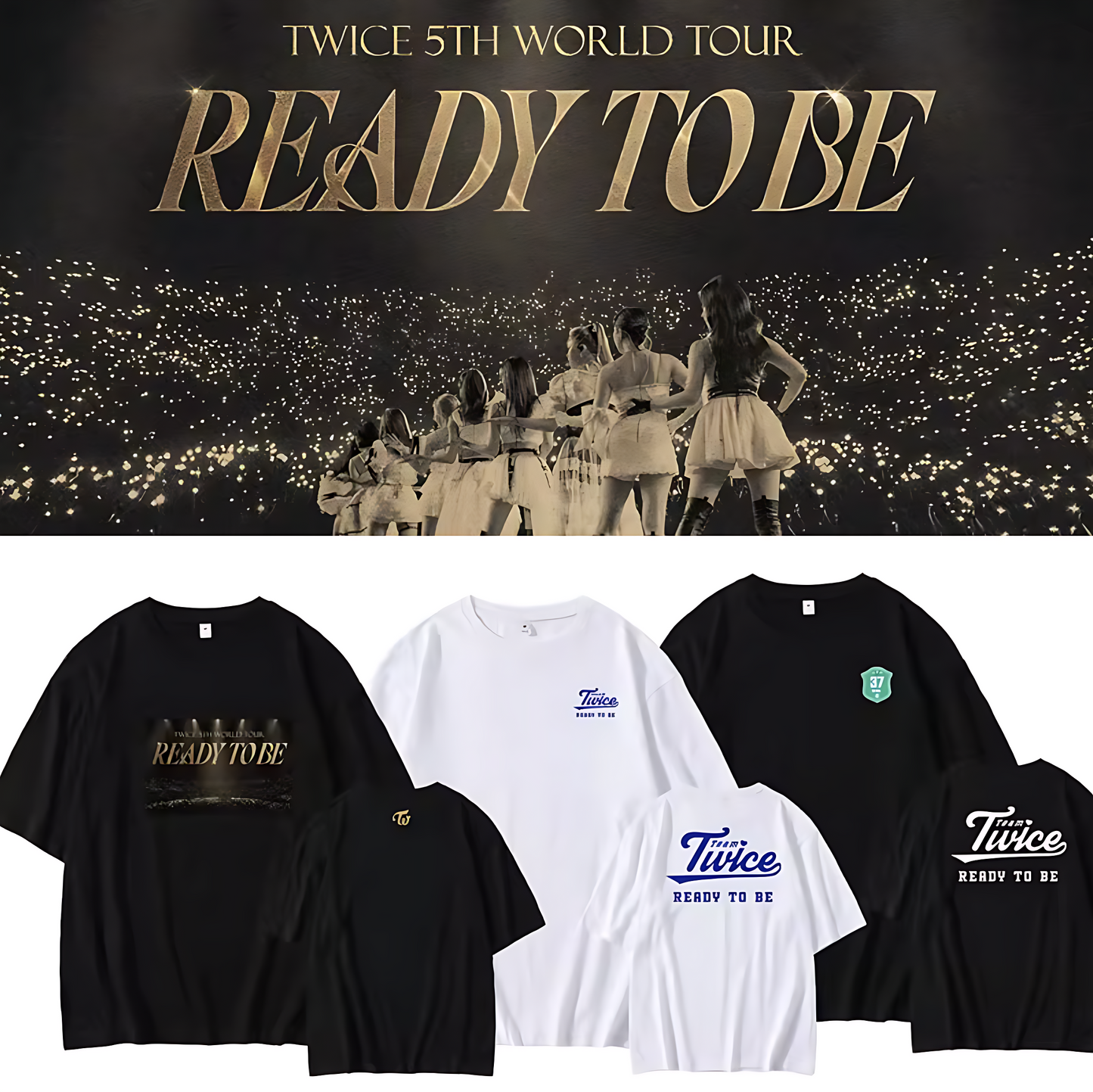 Twice twice ready to be 5th world tour momo jihyo sana nayeon tzuyu chaeyoung mina jeongyeon dahyun twice merch twice merchandise t-shirt top crewneck hoodie sweatshirts 