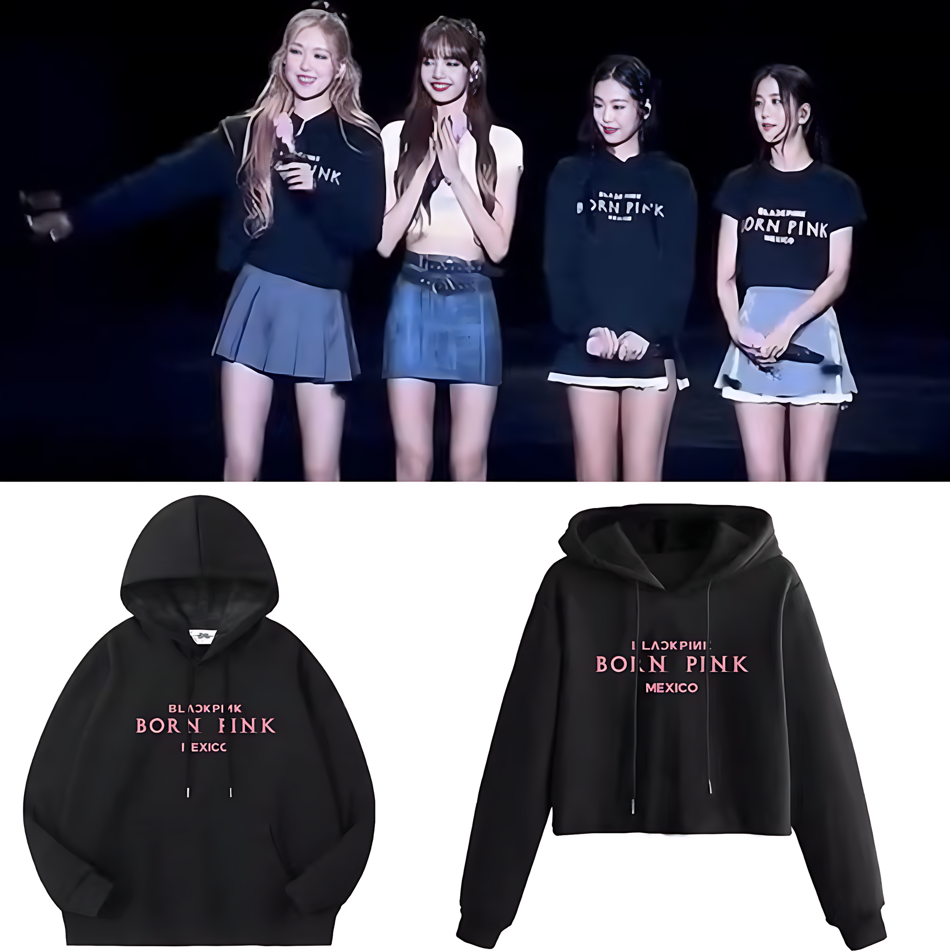 Blackpink born pink concert Jennie Kim Lisa jisoo rose Blackpink concert comeback t-shirt hoodie crewneck Blackpink merch merchandise we are born pink mexico