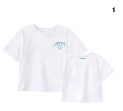 Le Sserafim Easy Crazy Hot Cropped T-Shirt