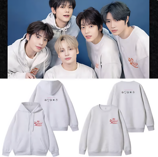 TXT Dream Week 5th Anniversary Crewneck Zip Up Hoodie