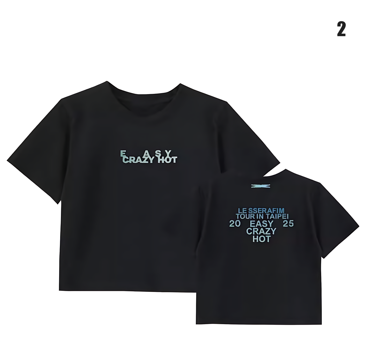 Le Sserafim Easy Crazy Hot Cropped T-Shirt