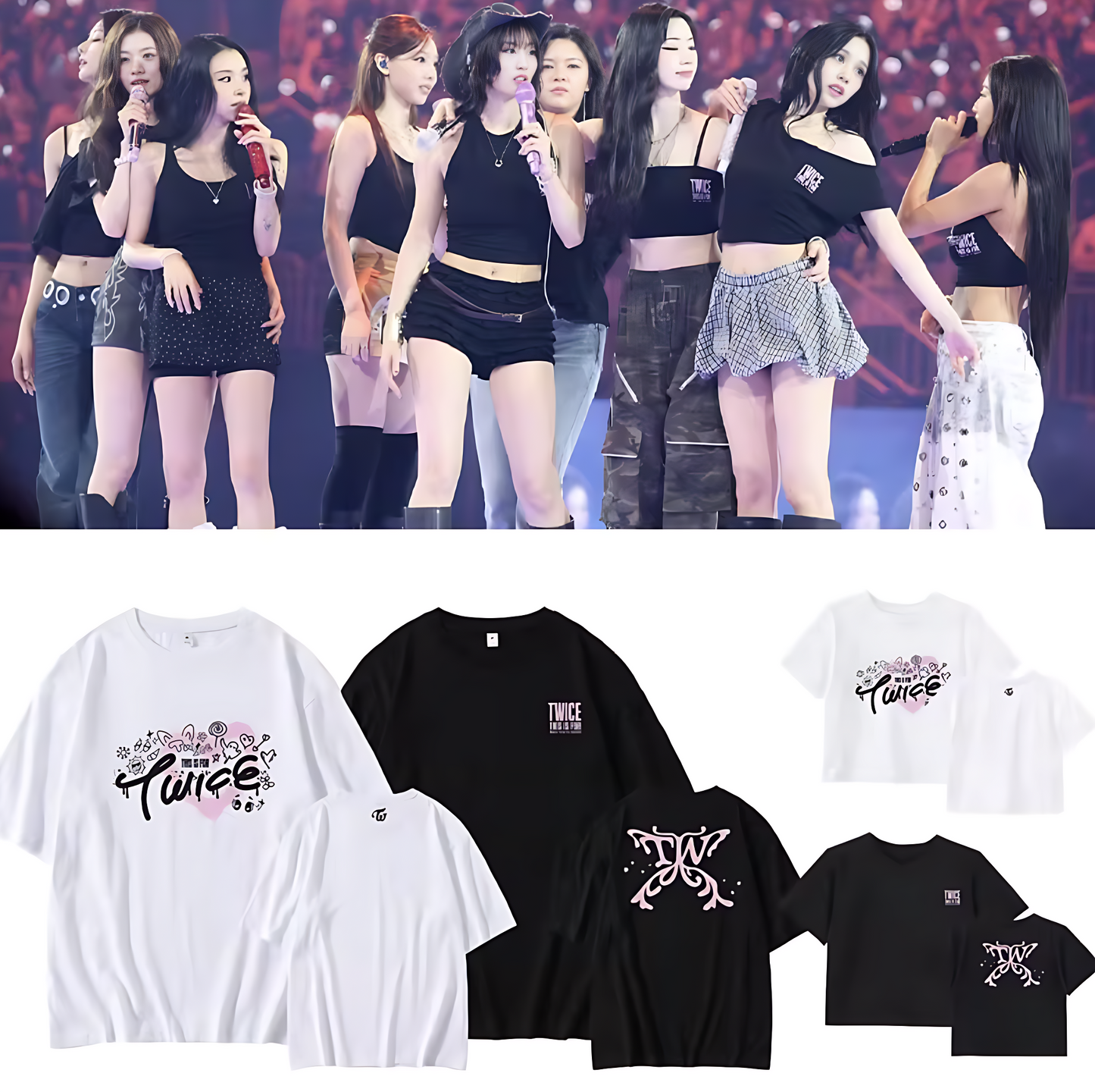Twice 6th Tour This is For Cropped T-Shirt