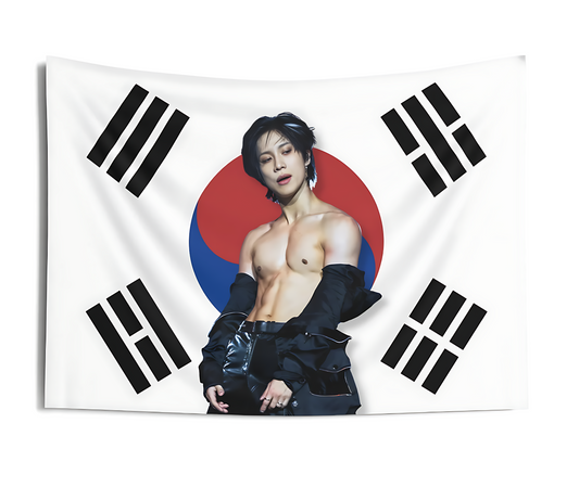 SHINEE Taemin South Korea Flag Tapestry