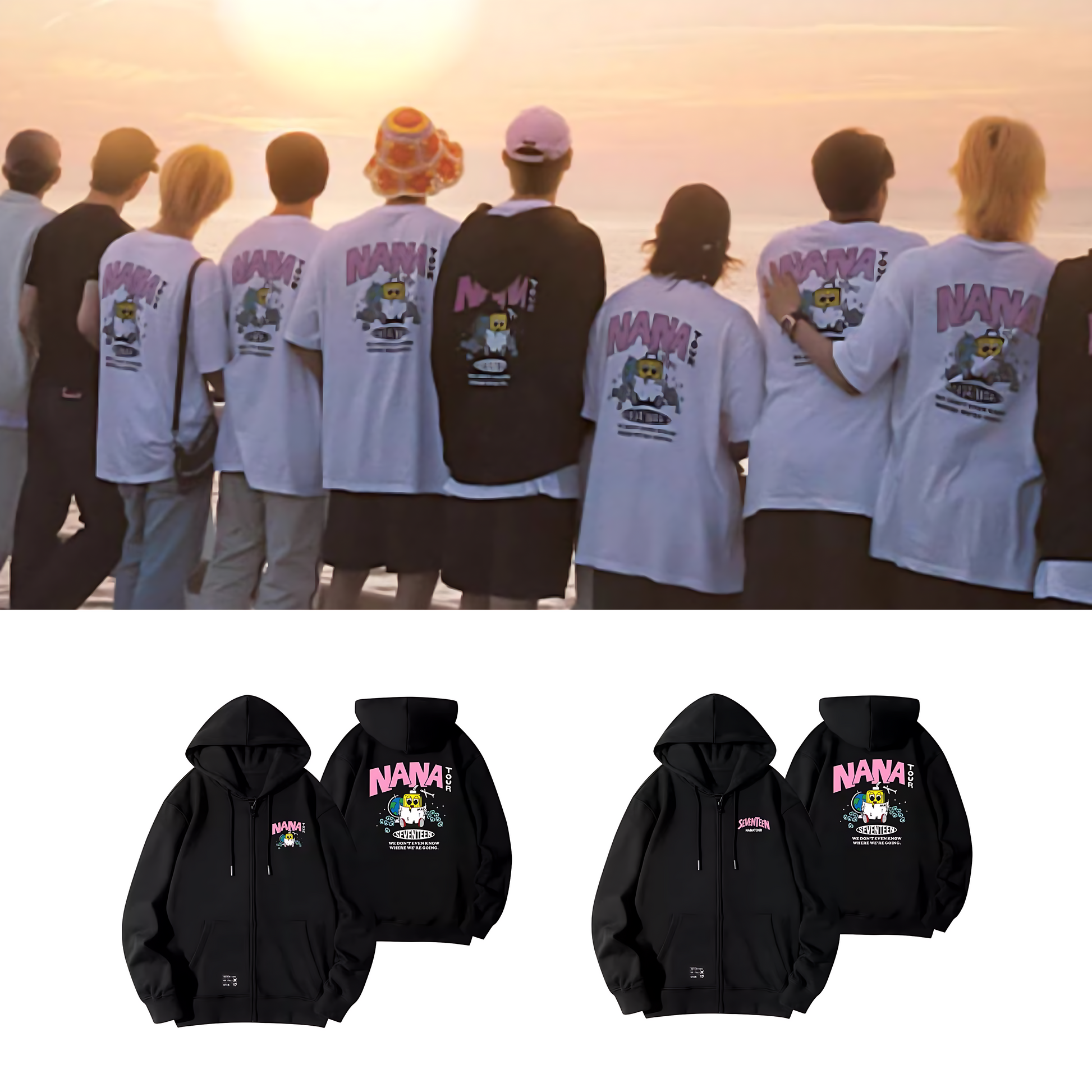 Seventeen 2023 Nana Tour Zip Up Hoodie – idollookbook Seventeen 2023 Nana Tour Zip Up Hoodie – idollookbook