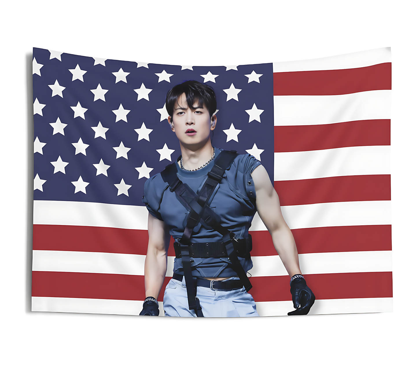 SHINEE Minho American Flag Tapestry