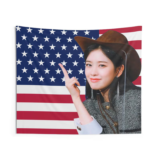 IVE Yujin American Flag Tapestry