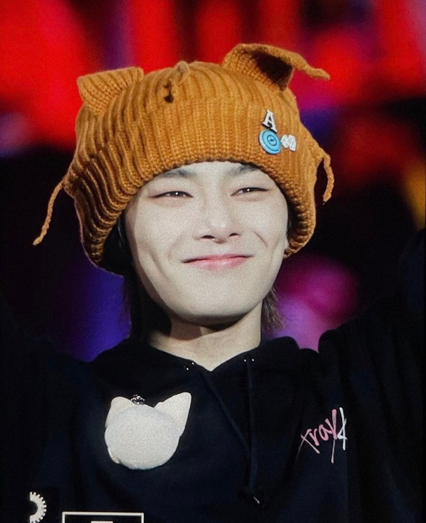 Stray Kids Chunky Knit Fox Beanie – idollookbook Stray Kids Chunky Knit Fox Beanie – idollookbook