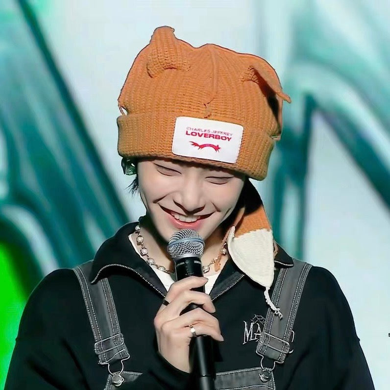 Stray Kids Chunky Knit Fox Beanie