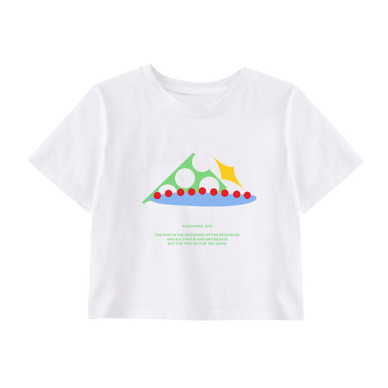 GIDLE Twilight Printemps Ete Cropped T-Shirt