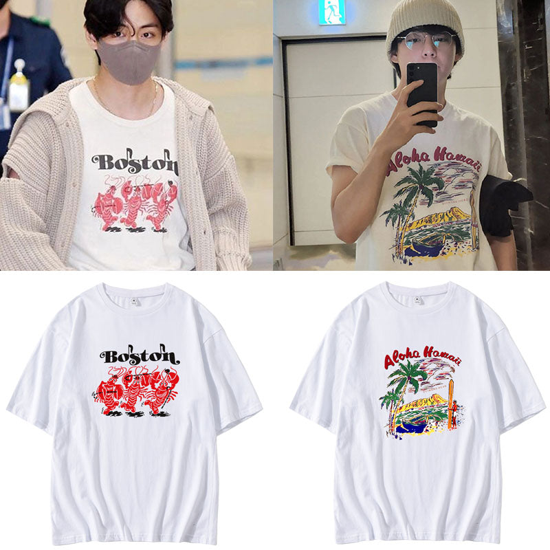 BTS Aloha Hawaii Boston T-Shirt