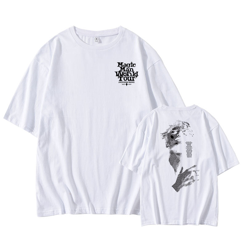 KPOP Jackson Wang Magic Man Concert T-Shirt Unisex Letter Printing