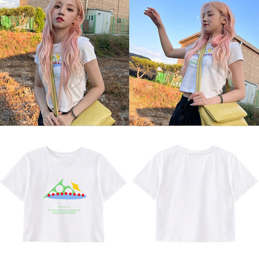 GIDLE Twilight Printemps Ete Cropped T-Shirt