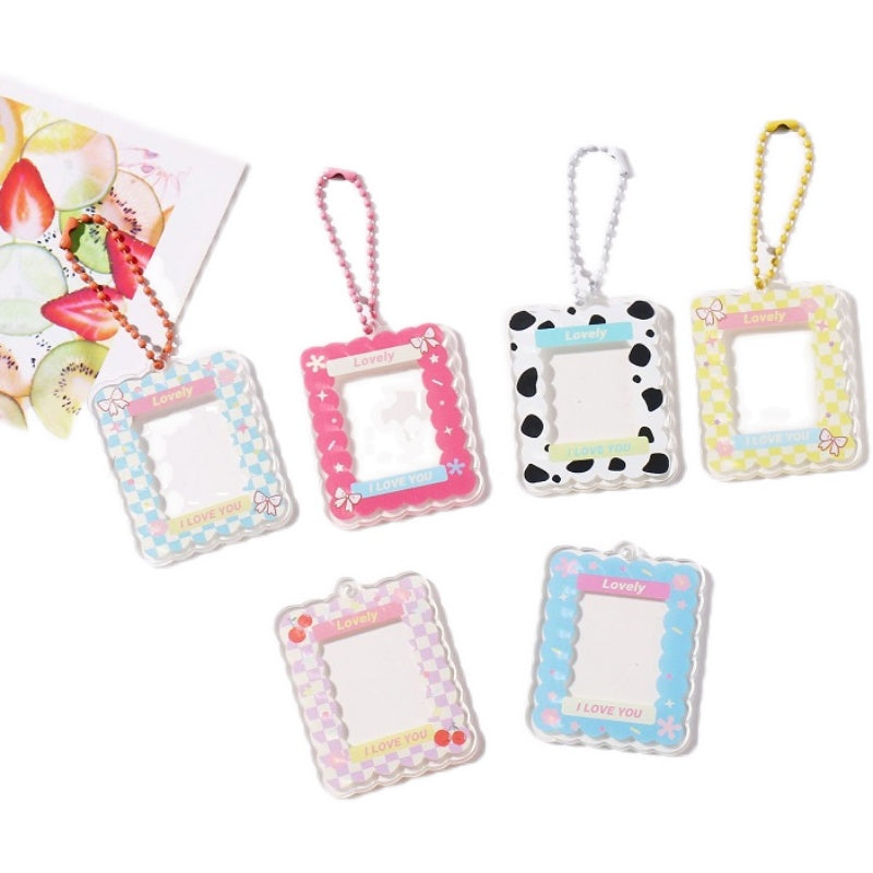 Lovely Photo Card Keychain Frame