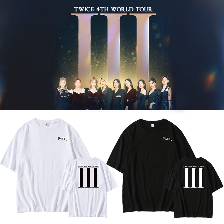 Twice twice ready to be 5th world tour momo jihyo sana nayeon tzuyu chaeyoung mina jeongyeon dahyun twice merch twice merchandise t-shirt top crewneck hoodie sweatshirts 4th world tour III concert t-shirt