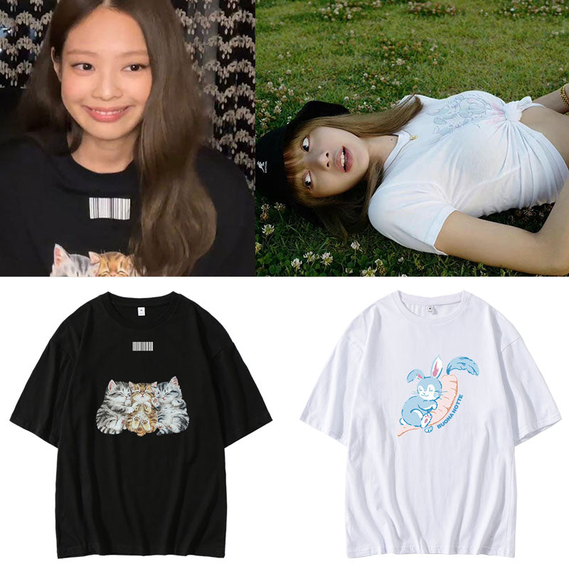 Blackpink Cat Carrot Bunny T-Shirt