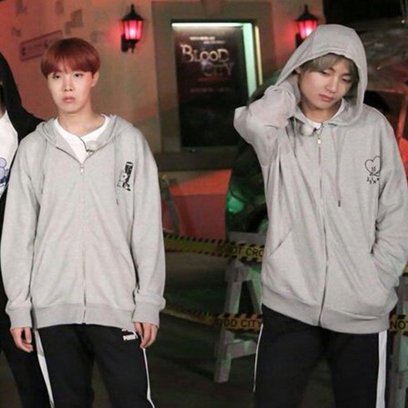 BTS BT21 Zip-Up Hoodie